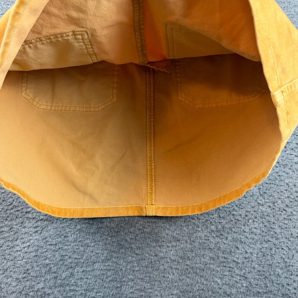 American Eagle Corduroy Mini Skirt Women's 2 Yellow Hi-Rise A-Line Super Stretch